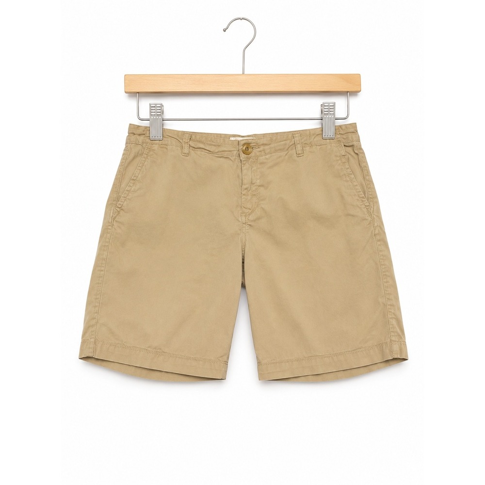Canyon River Blues Womens Khaki Chino Bermuda Shorts Tan Stretch‎ Cotton Size 16